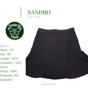 Sandro Black Mini Skirt